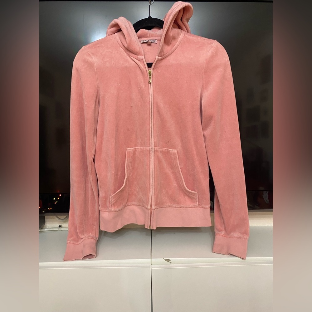 Juicy Couture  Pink Velvet Zip up Size M